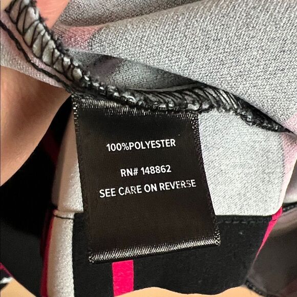 Torrid Women’s Size 2 Black Red White Pin Striped Open Front Drape Blazer Jacket - Picture 5 of 7